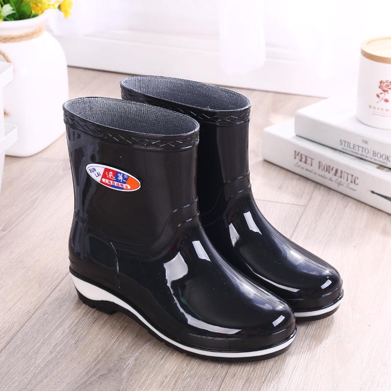 

Женские нескользящие короткие резиновые сапоги - модные, теплые, с низким вырезом, резина с бархатом, цельный дизайн 36