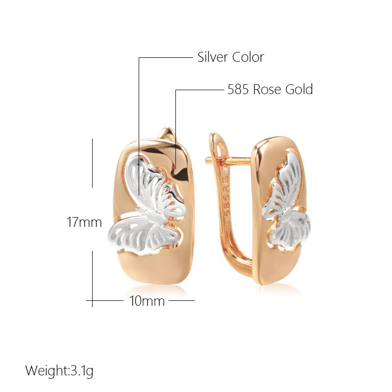 New Trend Vintage Butterfly Drop Earrings For Women  Gold With  Color Earring Ethnic Bride Wedding Jewelry