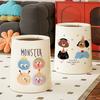 Cute Garbage Bin Plastic Paper Basket Dustbin Waste Bin  Living Room