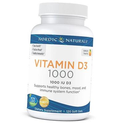 Vitamin D3, Cholecalciferol, Vitamin D3 1000, 120gelcaps Orange (36352033)