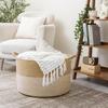 Cotton Rope Woven Laundry Hamper & Storage Basket, Large Capacity, Foldable for Clothes, Toys, and Sundries.