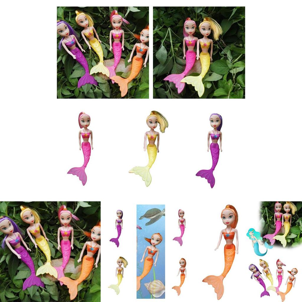 Meerjungfrauen-Puppe Mädchen Geschenk Plastikspielzeug Prinzessin Fee Kinder Kinder Spielzeug