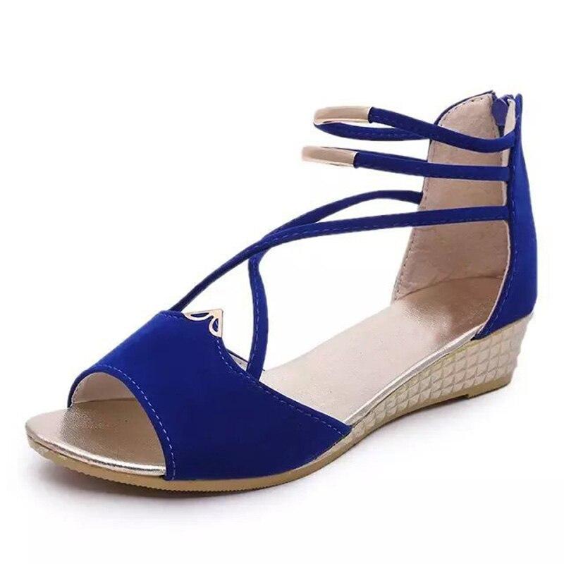Sandali peep toe Scarpe estive da donna Sandali con zeppa da donna Scarpe con zeppa da donna per le vacanze estive