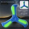 Glow In Dark Three Leaf Boomerang Flying Back Soft Rubber Unbreakable Boys Toy Boomerang Flying Disc Children Stress Relief Toy