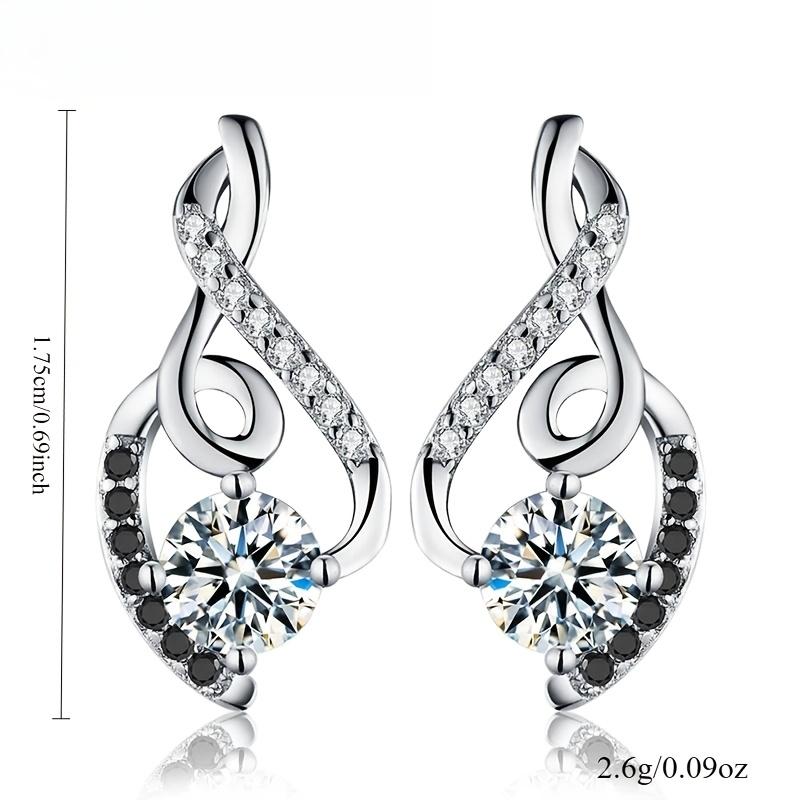 Black Awn Classic Stud Drop Earrings Square Black Stone Earrings for Women