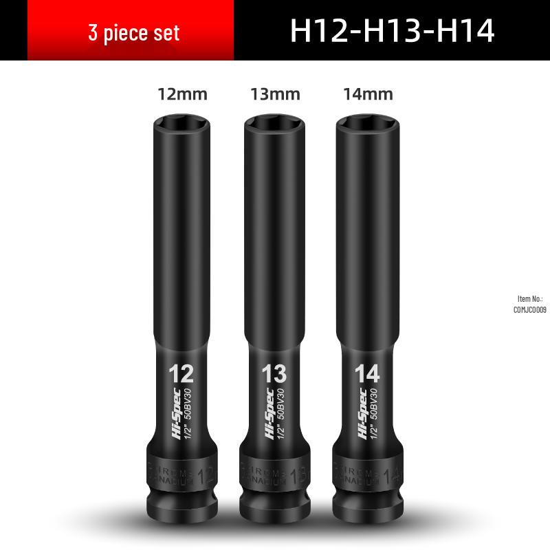 Extended Thin-Walled Hex Deep Impact Socket 8mm for Electric Wrench