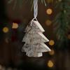 2pcs DIY Christmas Wooden Snowflake Pendant Cartoon Christmas Hanging Decoration  Hotel Office Decor