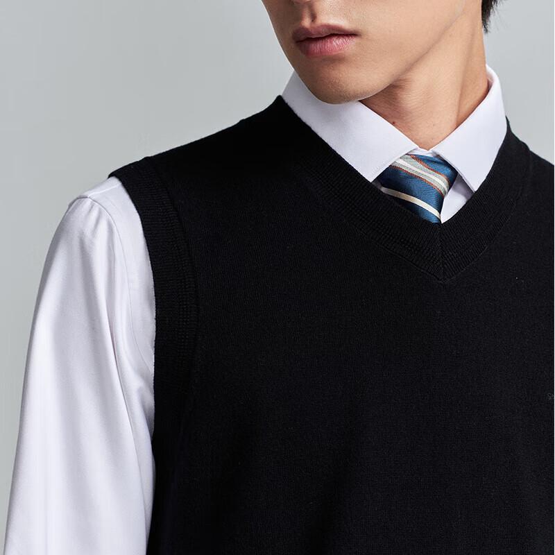 Baoxiniao Men's Pure Wool Business Casual V-Neck Vest