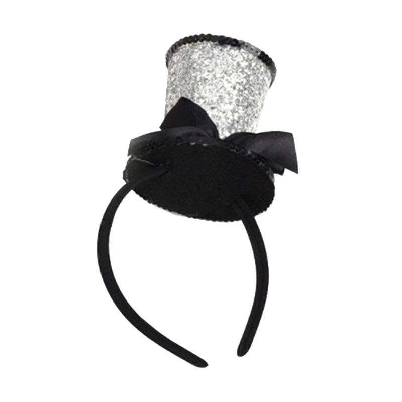 

Mini Top Hat Decor Headband Festival Hair Hoop Xmas Performances Adult Headpiece Halloween Party Costume Prop Unisex