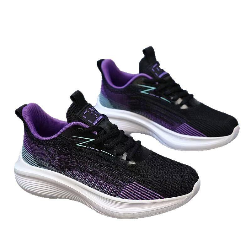 Women's Shoes Shock-absorbing Running Shoes Spring and Summer New Sports Breathable Fly-woven Shoes Versatile Casual Shoes