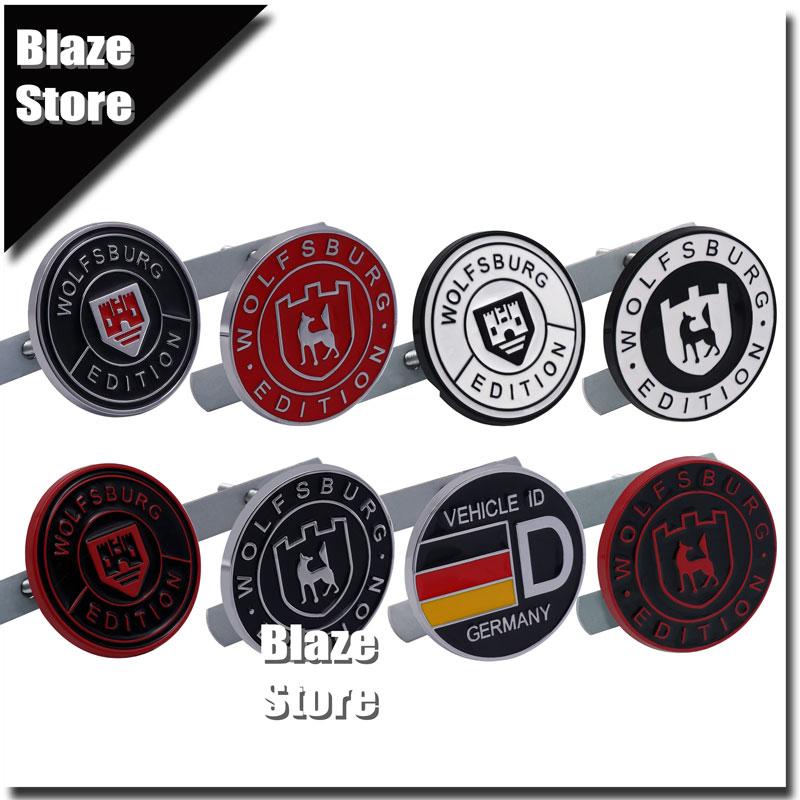 3D Metall Auto Karosserie Kühlergrill Plakette WOLFSBURG EDITION Emblem Auto Aufkleber Für Polo Golf Santana Passat Käfer Touareg