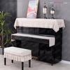 Upright Piano Cover for pianos with a width of Top for Standard Upright Protective Dustproof Single Chair Keyboard Nordic Floral Frills Cover HIMENO