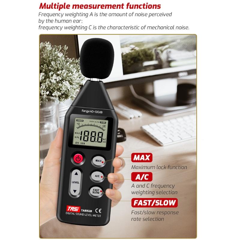 Sound Level Meter Digital Handheld DB Meter Sonometros Noise Audio Level Meter 40-130dB Decibels Mini Noise Sound Meter