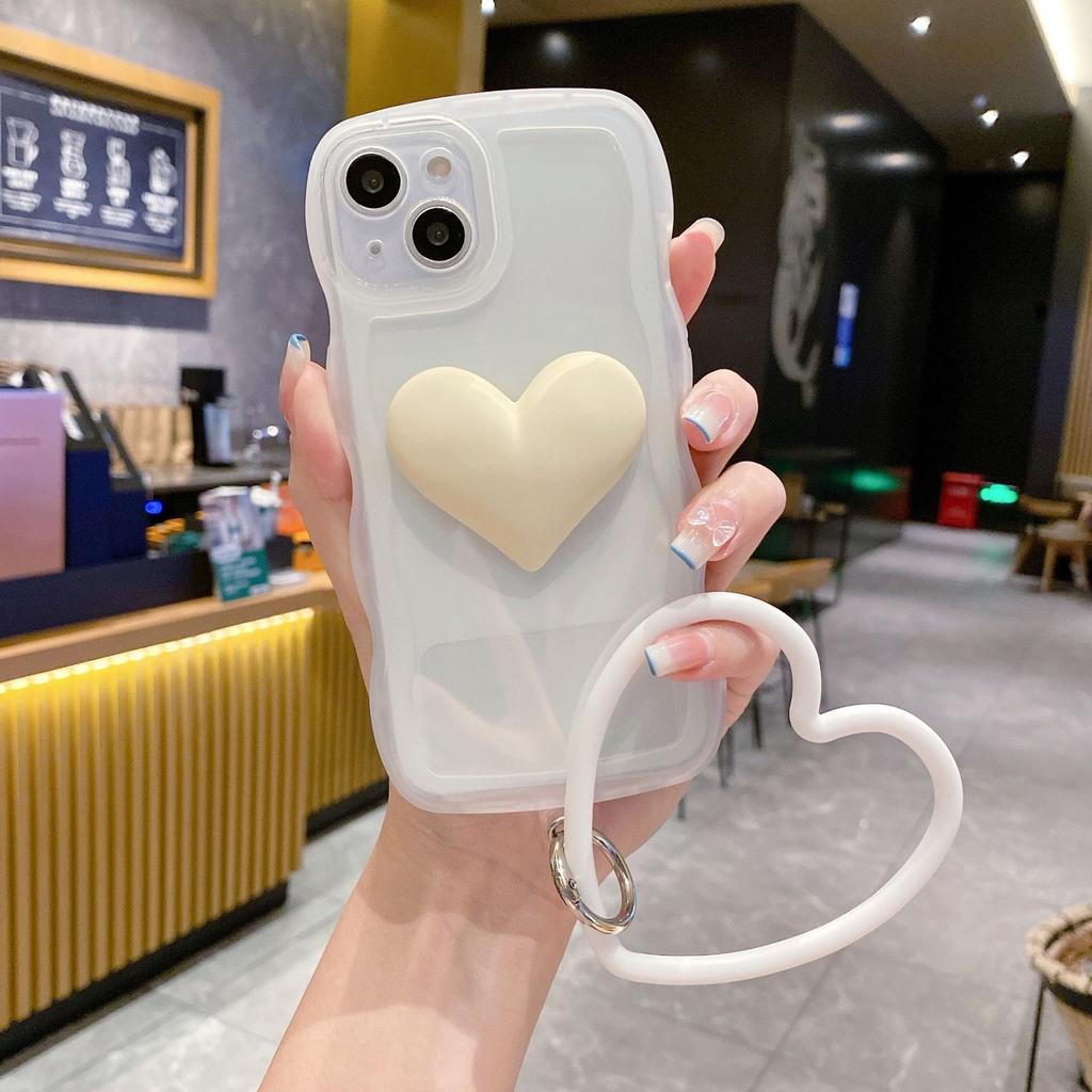 Applicable To Apple 14 Mobile Phone Case Wave Edge Love Bracelet IPhone 15 Soft Shell XR Anti-fall Soft Shell Protective Case