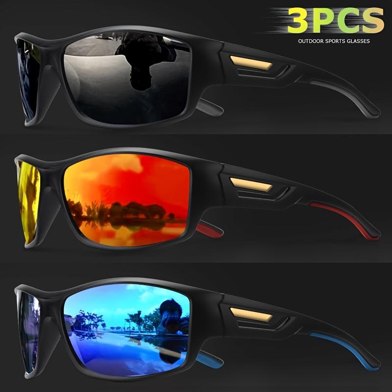 3 Stück Polarisierte Sportsonnenbrillen mit Camouflage-Rahmen - Winddicht, Sanddicht für & Aktivitäten, Inklusive Reinigungstuch