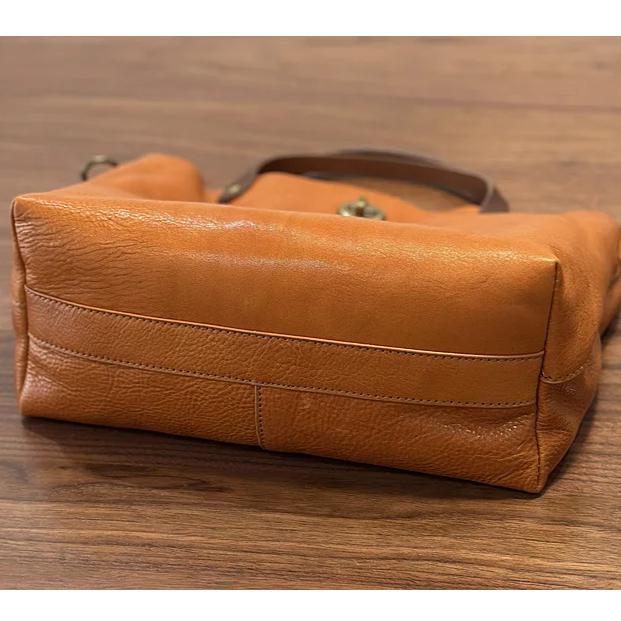 Johnature Women's Genuine Leather Handbag Retro Large Capacity Versatile Shoulder Crossbody Bags