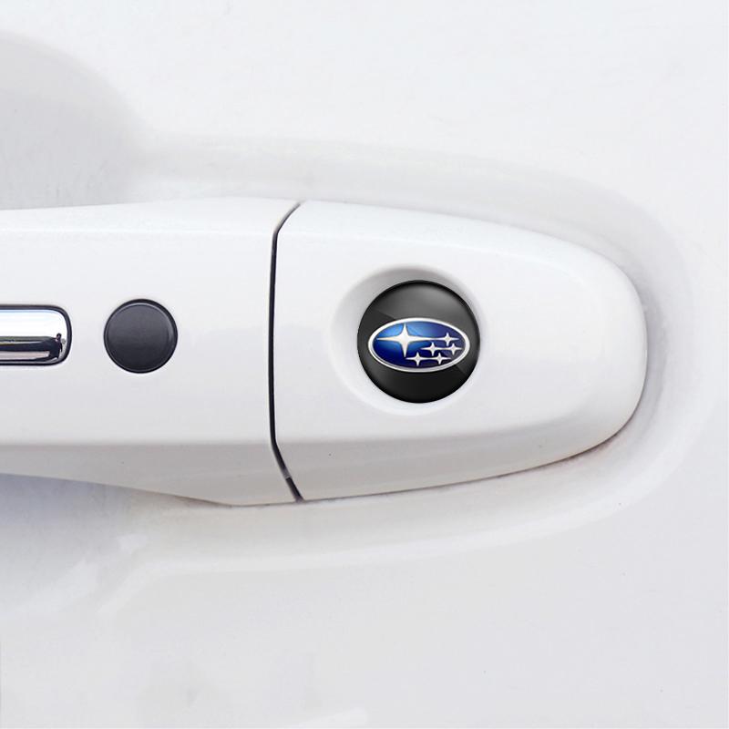 4PCS 20mm Auto Door Lock Keyhole Sticker Protector Cover Dirt Resistance For Subaru WRX STI BRZ Impreza Forester Legacy Crosstre ge3