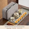 Chaxun Ru Kiln Style Black Pine Plum Blossom 10-Piece Tea Set