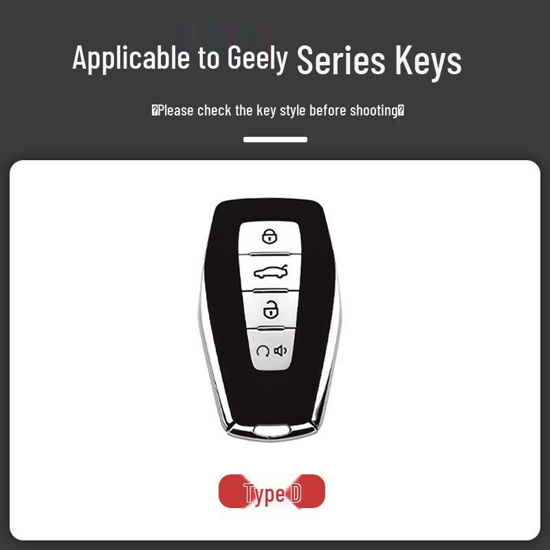 Key Covers for 2021 Geely Boyue PRO & 2020 Xingyue - Unisex Car Key Cases/Clasps