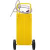 30 Gallon Fuel Caddy, Gas Storage Tank & 4 Wheels, with Manuel Transfer Pump, Gasoline Diesel Fuel Container for Cars, Lawn Mowers, ATVs, Boats, More,