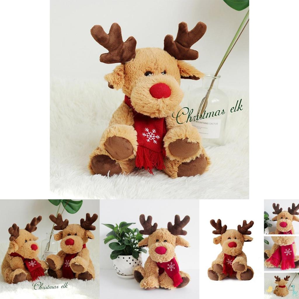 Soft And Cuddly Christmas Deer Elk Reindeer Plush Toy For Xmas Decor And Kids Gifts