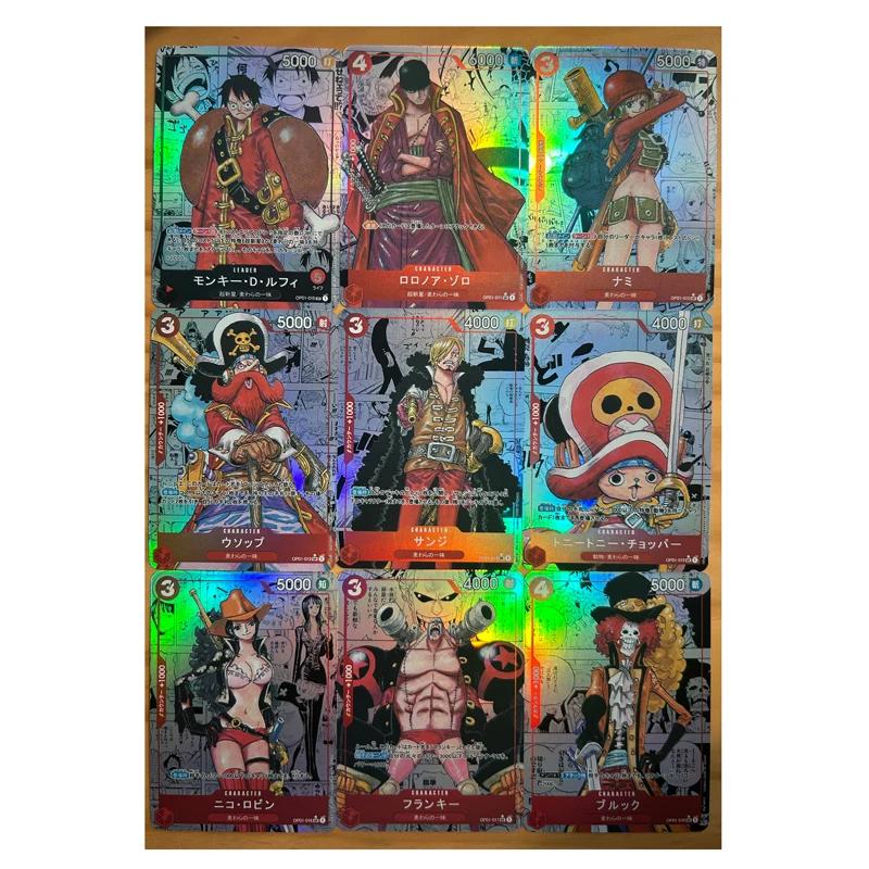 One Piece Diy Monkey Roronoa Zoro D Luffy Self Control Collect Signature Trading Flash Card Anime Cartoon Lovely Gift 63*88mm