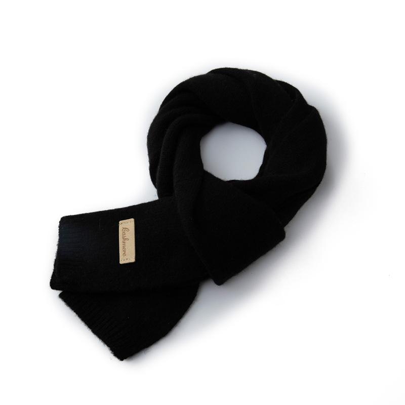 Kids' Cashmere Scarf: Boys & Girls Autumn/Winter Korean-Style Warm Knit Neck Warmer