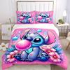 3pcs Cute Stitch Printed Bedding Set, Soft and Comfortable Quilt Cover for Bedroom, Guest Room (1 Duvet Cover + 2 Pillowcases, Pillow Core Not In