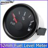 Fuel Level Gauge 12V 24V 2" 52mm Car Boat Motorcycle Waterproof Fuel Level Meter 0-90ohm with Red Backlight