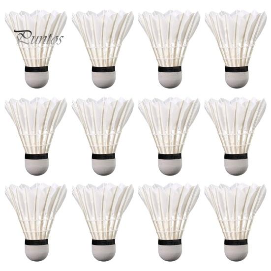 Goose Feather Badminton 3/6/12Pcs Shuttlecocks Durable High Fine And Even Elasticity for Training Entertainment Carefully Selected Shuttlecock