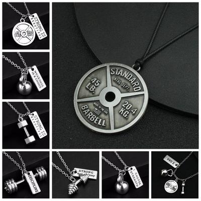 Gewichtsplaat Halter Halter Hanger Heren Fitness Gym Ketting Gewichtheffen Bodybuilding Oefening Sieraden Accessoires Cadeau