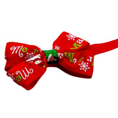 2X Pet Dog Cat Christmas Accessories Bowtie Adjustable Necktie Pet Collar Tie