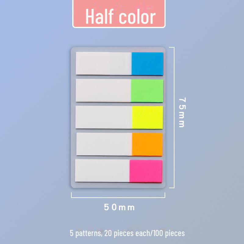 Morandi Translucent PET Index Stickers - Vanilla Autumn Series, Writable Sticky Notes & Markers