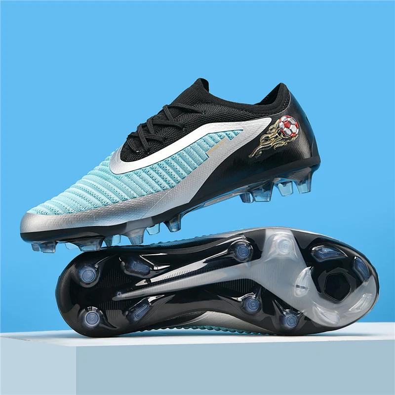

New Men Football Boots Outdoor Sport Boys Soccer Shoes Adult Non Slip Long Spikes Training Cleats Breathable Match Comfortable 35
