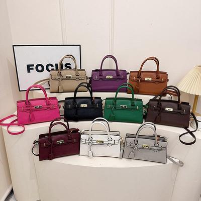 2025 Korean Style Large Capacity Textured Platinum Handbag - Versatile Women's Shoulder Crossbody Bag