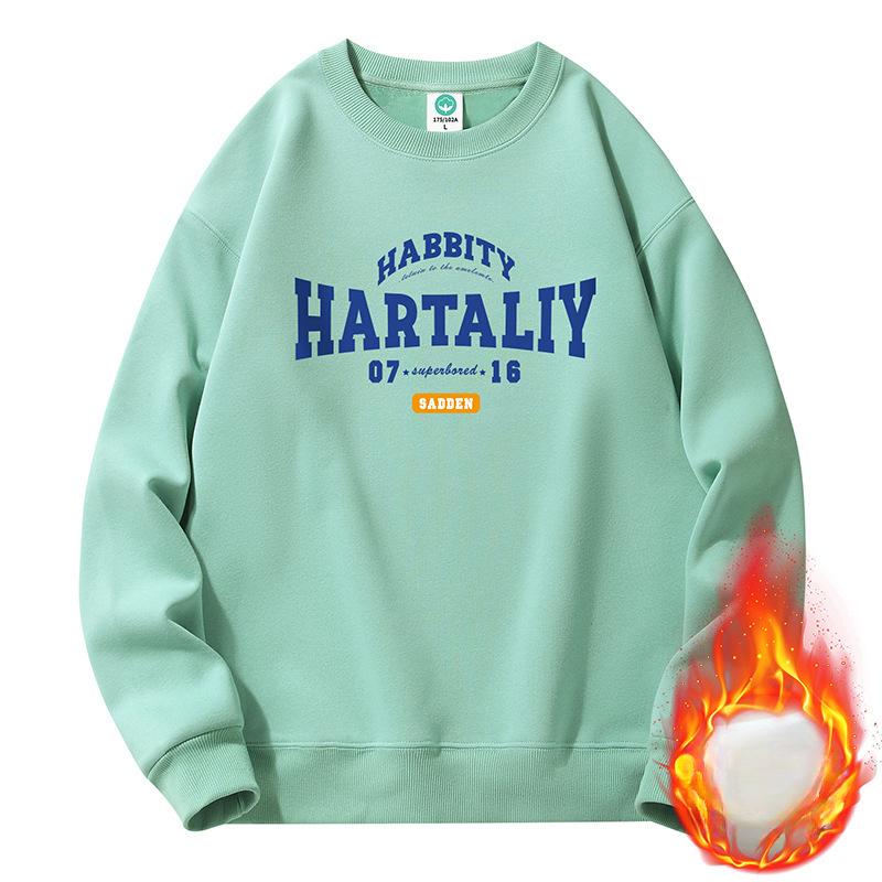 Sweter z okrągłym dekoltem Męski Uczniowie Nowy Aksamitny Trend Luźna Koszula Bazowa Para Codzienny Wszechstronny Top