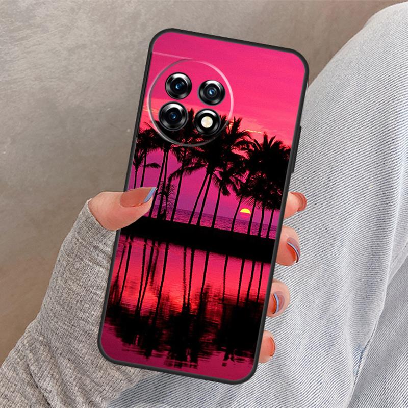 Summer Beach Sunset On Sea Cover For OnePlus 13R 13 12 12R 11 10 Pro 8T 10T OnePlus Nord 4 CE 2 3 Lite N10 N20 N30 Case