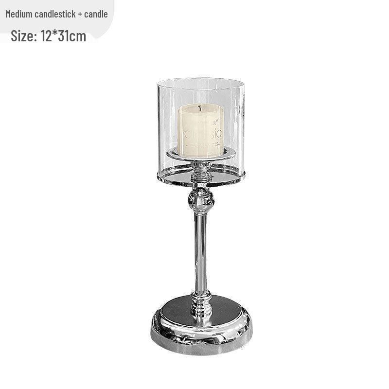 Elegancki luksusowy szklany świecznik w stylu chińskim do dekoracji domu