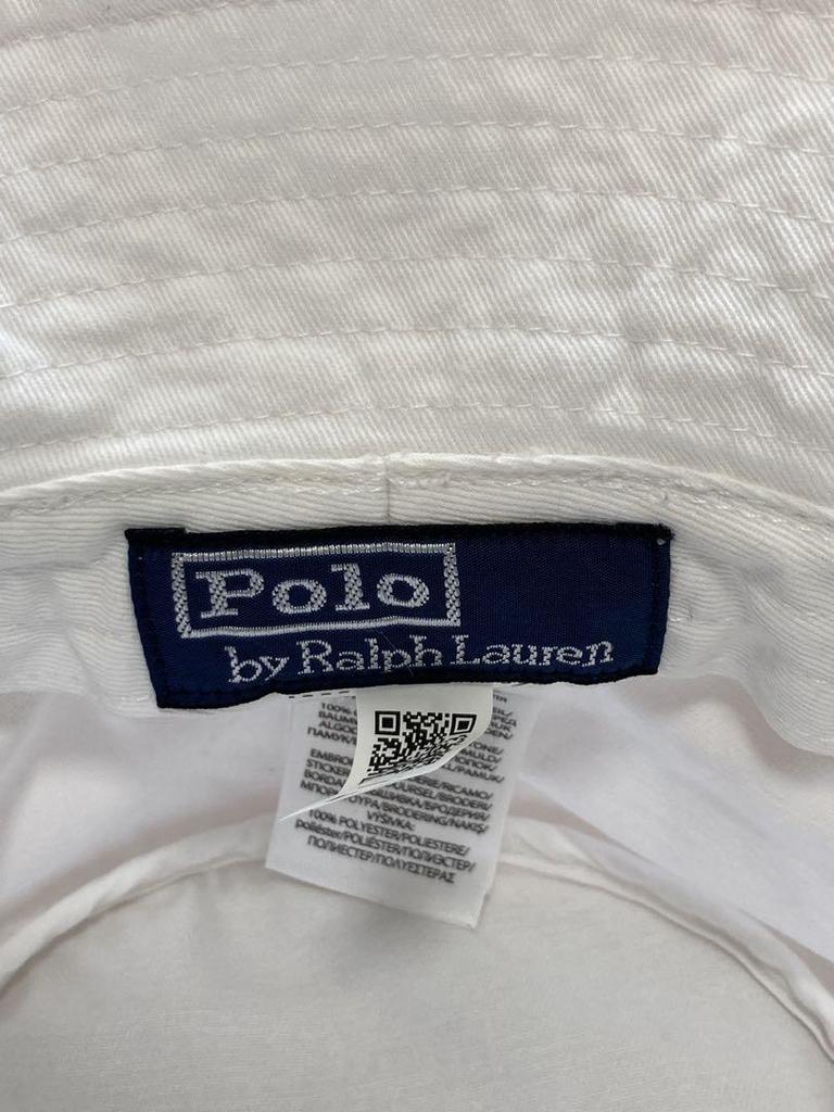 [USED] POLO Bear Embroidered Bucket Hat White XL