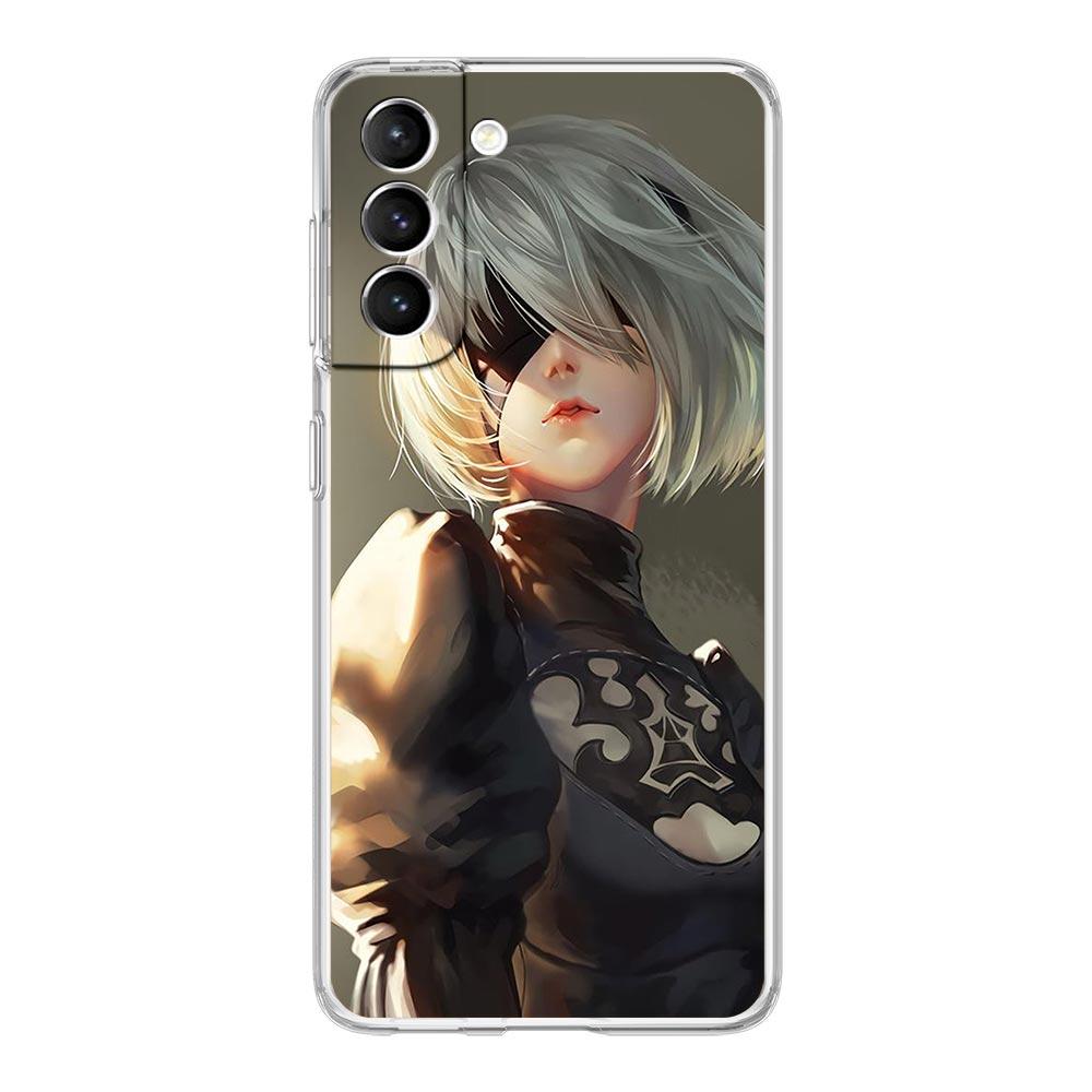 

Чехол для телефона с рисунком Nier Automata для Samsung Galaxy S22 5G S20 Ultra S21 FE 5G S10E S9 S8 S10 Plus Note 20 10 Lite, прозрачный чехол Galaxy S21 FE 5G