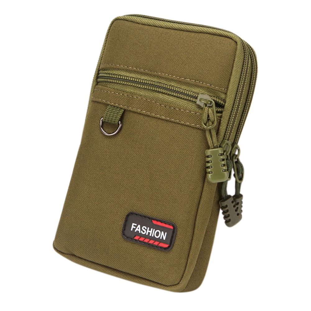 

Lightweight 7 Inch Phone Pouch Belt Waist Bag Portable Coin Phone Organizer Bag Nylon Wear-resistant for Outdoor Camping Hunting зелений