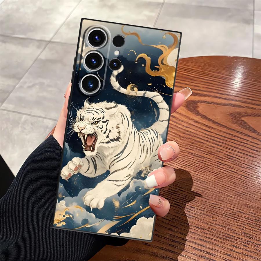 Cool Tiger Funda Phone Cover Case for Samsung Galaxy S26 S20 S21 FE S10 S9 Note 20 Ultra 8 9 10 S25 Ultra S24 Plus S23