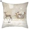 Throw Pillow Cover Xmas Theme Protective Single Side Printing Christmas Party Throw Cushion Cover Holiday Decoration Daily Use