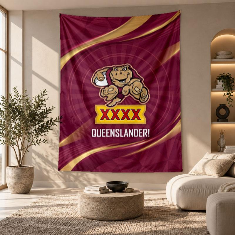 Decorative Tapestry,Queensland Maroons Printed Wall Art, Lightweight Wall Hanging For Bedroom Background
