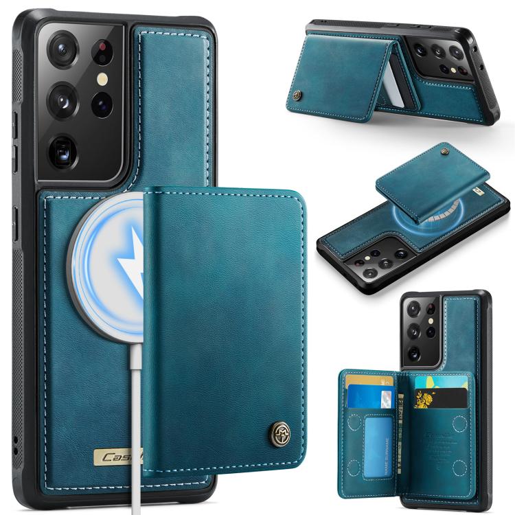 CaseMe Me80 Magnetic RFID Wallet Phone Case For Samsung Galaxy S24 FE 5G, Detachable Multi Card Slot Kickstand Anti-Theft Cover