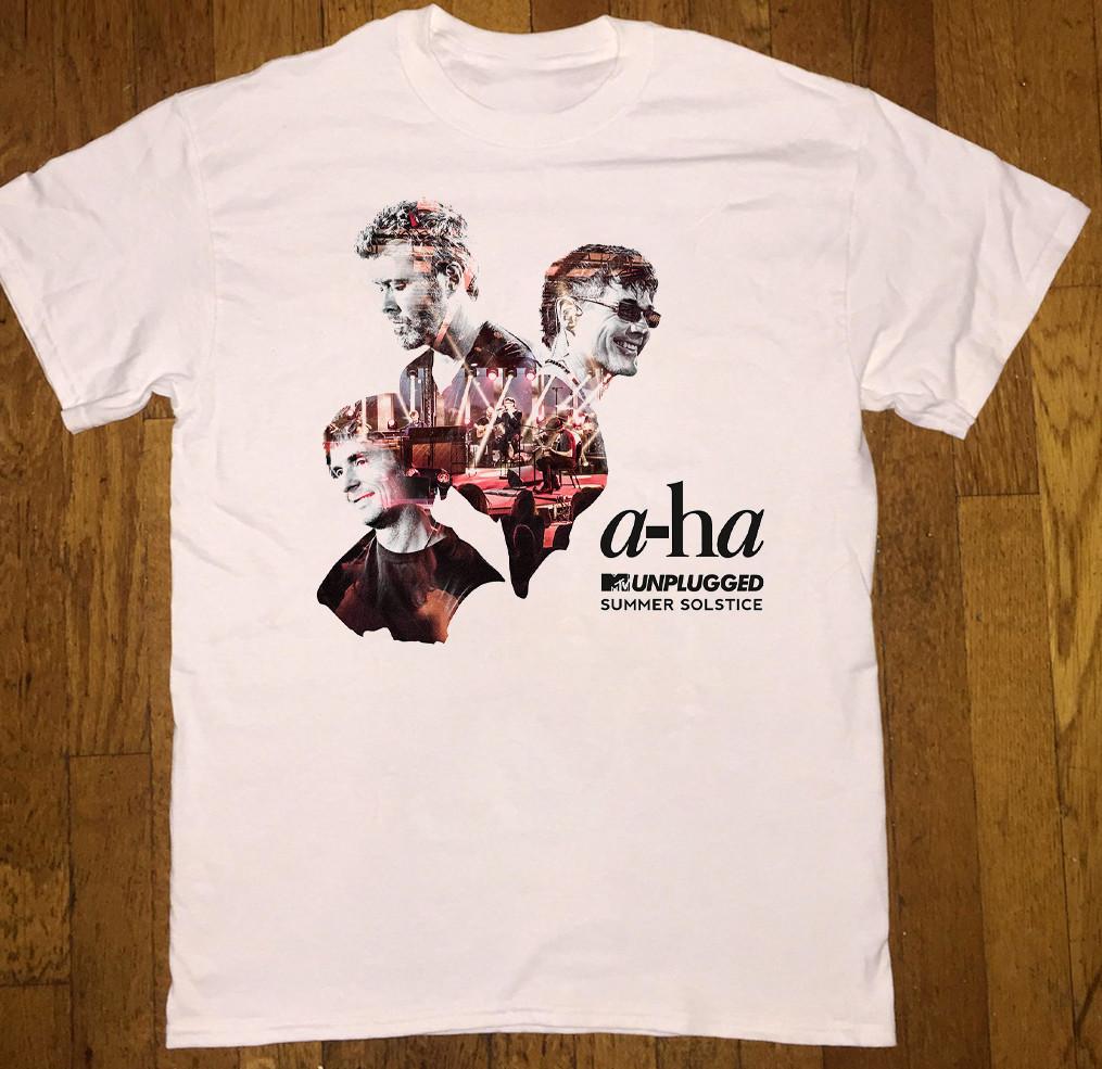 NEW A-Ha Band Unplugged Short Sleeve Cotton T Shirt White S-5XL KK202