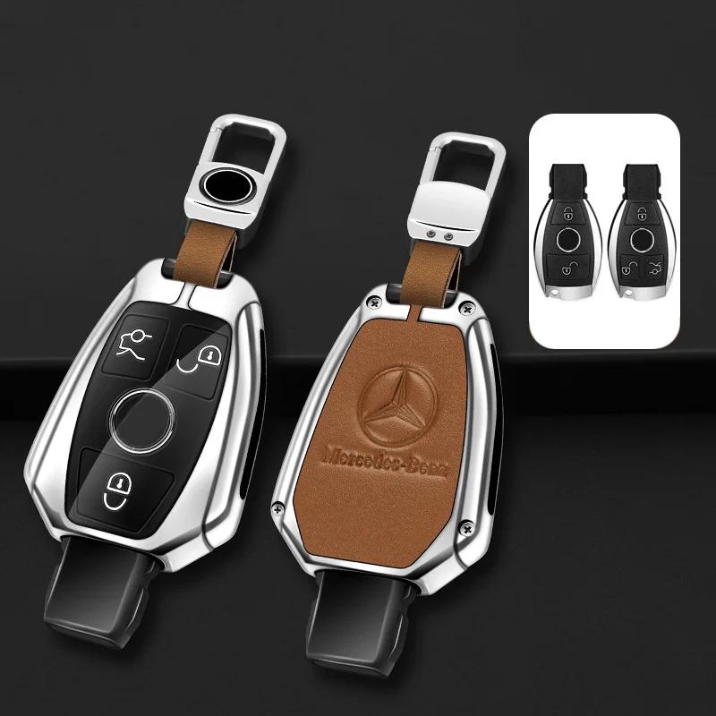 FHP3   2025 New Zinc alloy Car Remote Key Case Cover Shell For Mercedes Benz A B C S Class AMG GLA CLA GLC W176 W221 W204 W205 Auto Acc