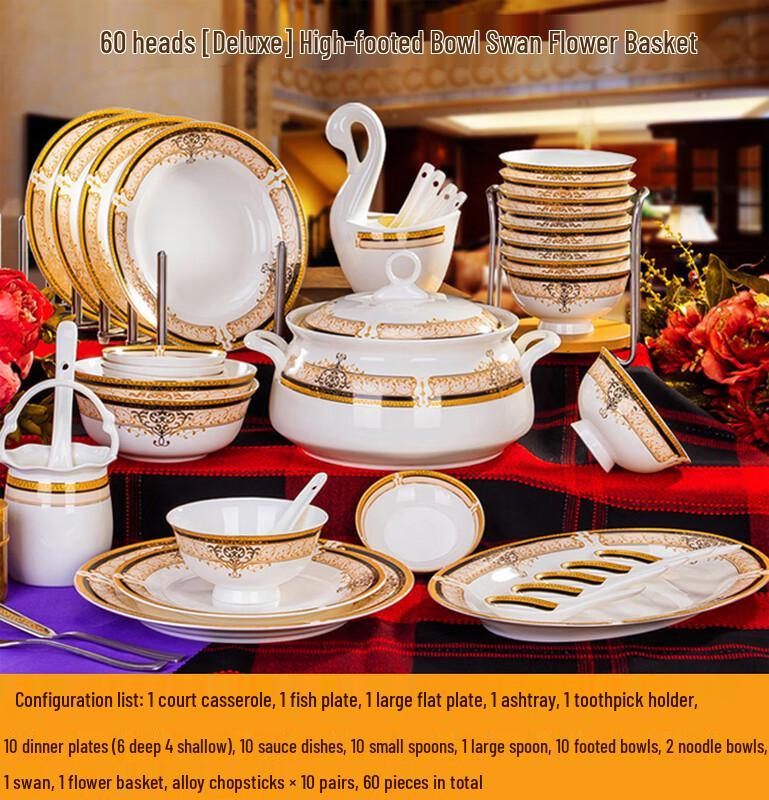 Naijiang Jingdezhen European Ceramic Dinnerware Set