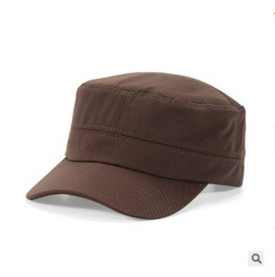 

Унісекс Модна літня військова кепка в корейському стилі - Дихаюча, з плоским верхом, Захист від сонця Adjustable кавовий