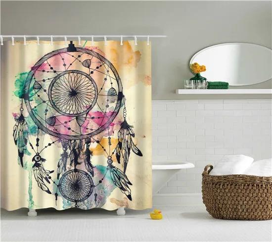 African Style Tribal Pattern Portrait Shower Curtains Fabric Waterproof Polyester For Bathroom Curtain With Hooks 180x180cm